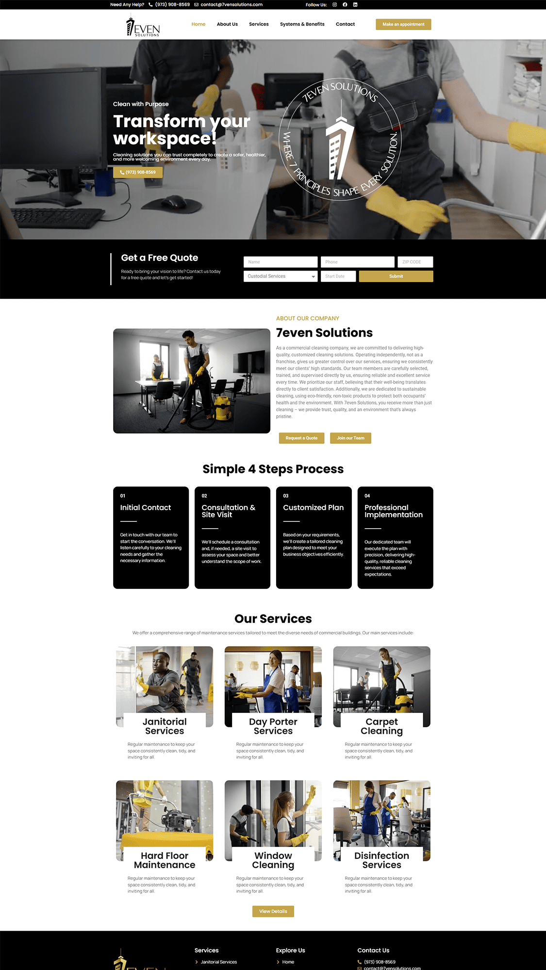 Criação de site para House Cleaning